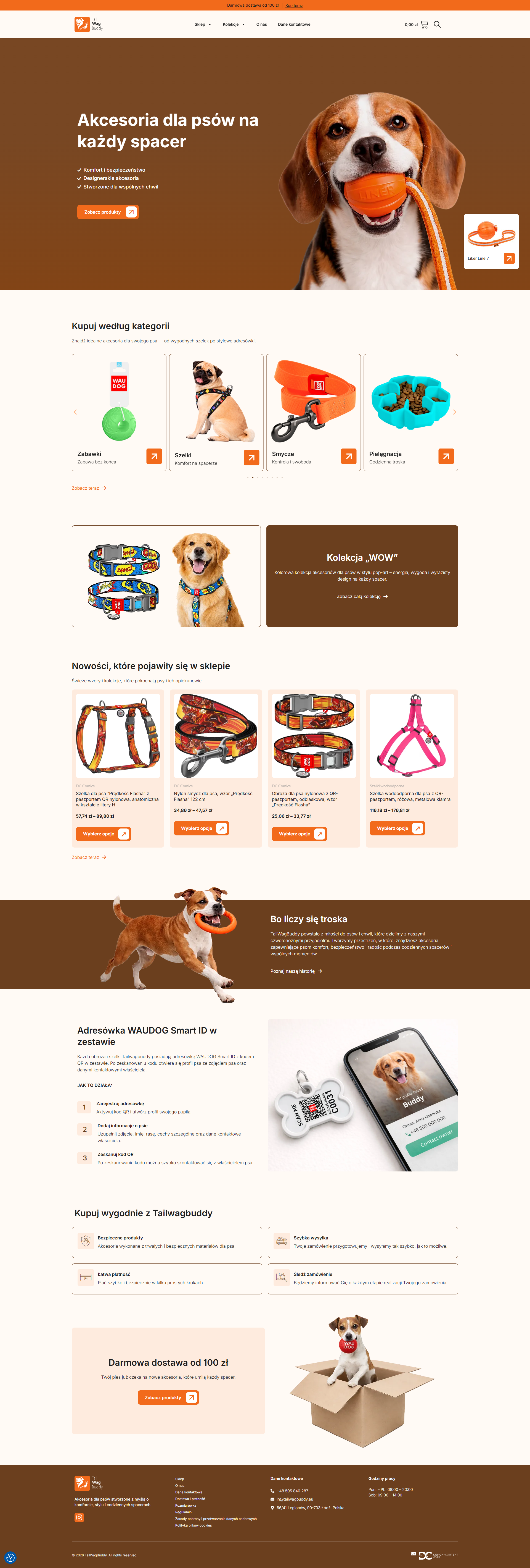 Десктопна версія інтернет-магазину Tail Wag Buddy з товарами для собак